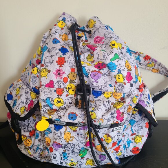 (LeSportsac Backpack Mr. Men Little Miss Mini Roger Hargreaves Pop Art Kawaii